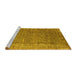 Sideview of Machine Washable Oriental Yellow Industrial Rug, wshurb2462yw