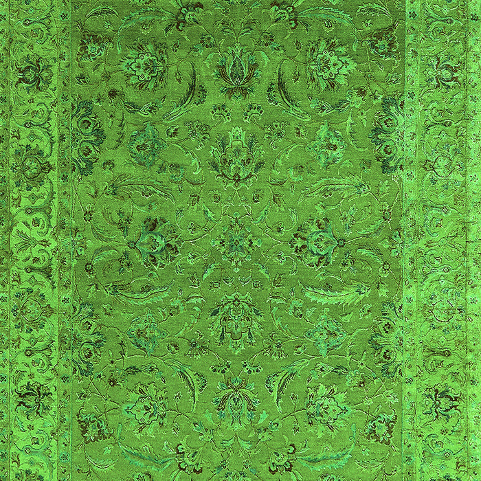Machine Washable Oriental Green Industrial Area Rugs, wshurb2462grn