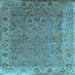 Square Oriental Light Blue Industrial Rug, urb2462lblu