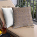 Front View of Mid-Century Modern Urban Square Chestnut Brown Throw Pillow, 18 inch by 18 inch, pwurb2462