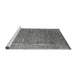 Sideview of Machine Washable Oriental Gray Industrial Rug, wshurb2462gry