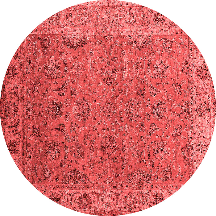 Machine Washable Oriental Red Industrial Rug, wshurb2462red