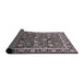 Sideview of Mid-Century Modern Silver Pink Oriental Rug, urb2463