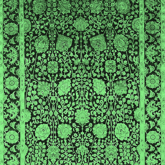 Oriental Emerald Green Industrial Rug, urb2463emgrn