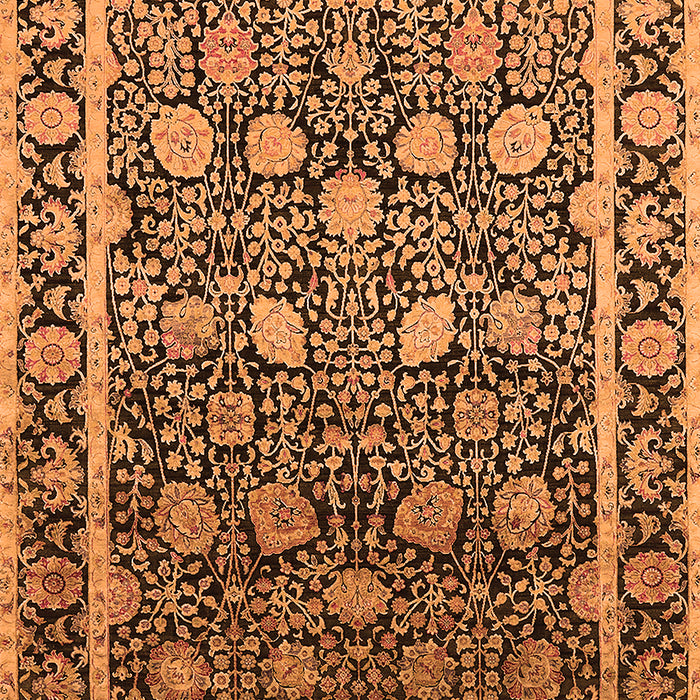 Machine Washable Oriental Orange Industrial Area Rugs, wshurb2463org