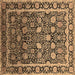 Square Oriental Brown Industrial Rug, urb2463brn