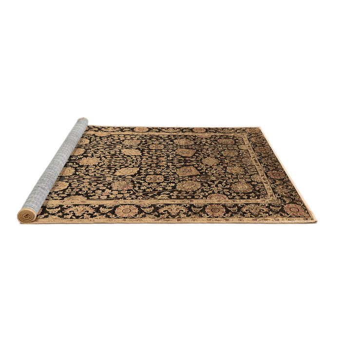 Sideview of Machine Washable Oriental Brown Industrial Rug, wshurb2463brn