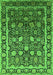 Machine Washable Oriental Green Industrial Area Rugs, wshurb2463grn