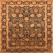 Square Oriental Orange Industrial Rug, urb2463org