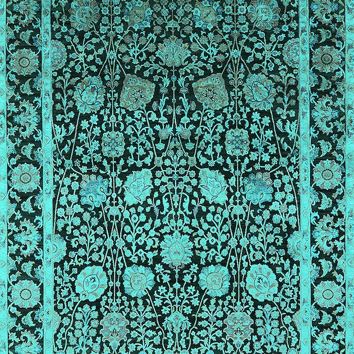 Oriental Turquoise Industrial Rug, urb2463turq