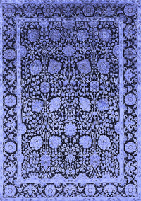 Oriental Blue Industrial Rug, urb2463blu