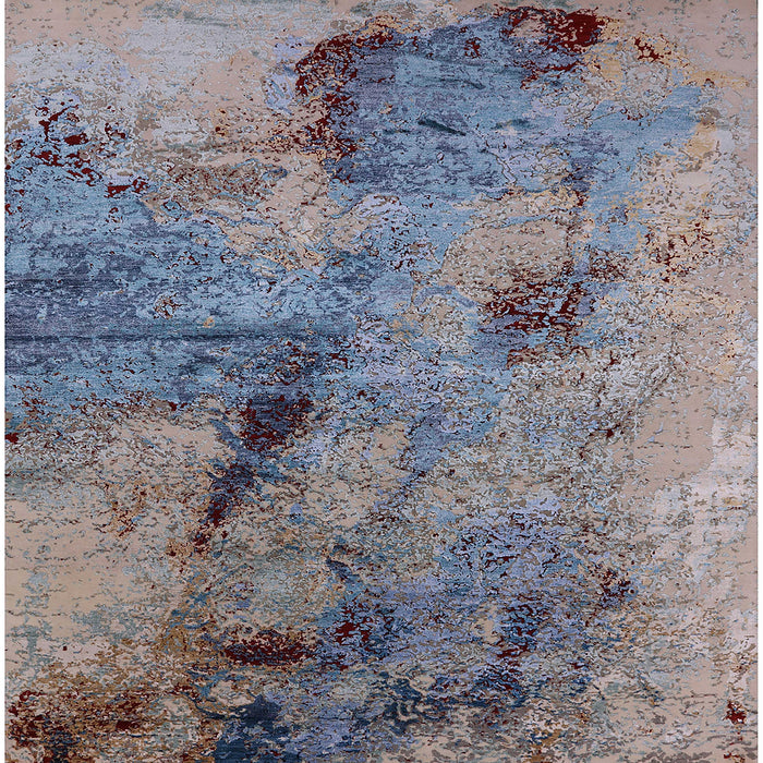 Square Machine Washable Industrial Modern Carbon Gray Rug, wshurb2464