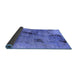 Sideview of Oriental Blue Industrial Rug, urb2464blu