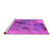 Sideview of Machine Washable Oriental Pink Industrial Rug, wshurb2464pnk