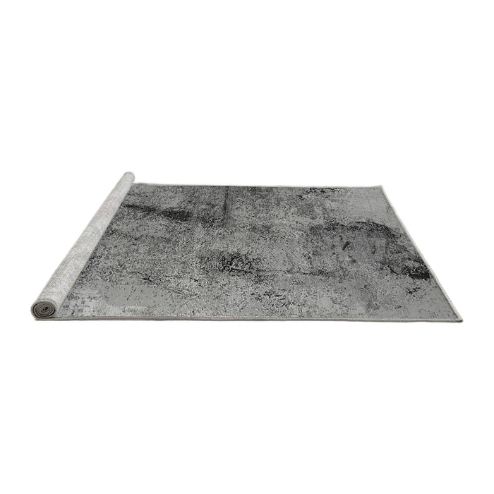 Sideview of Machine Washable Oriental Gray Industrial Rug, wshurb2464gry