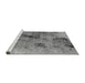 Sideview of Machine Washable Oriental Gray Industrial Rug, wshurb2464gry