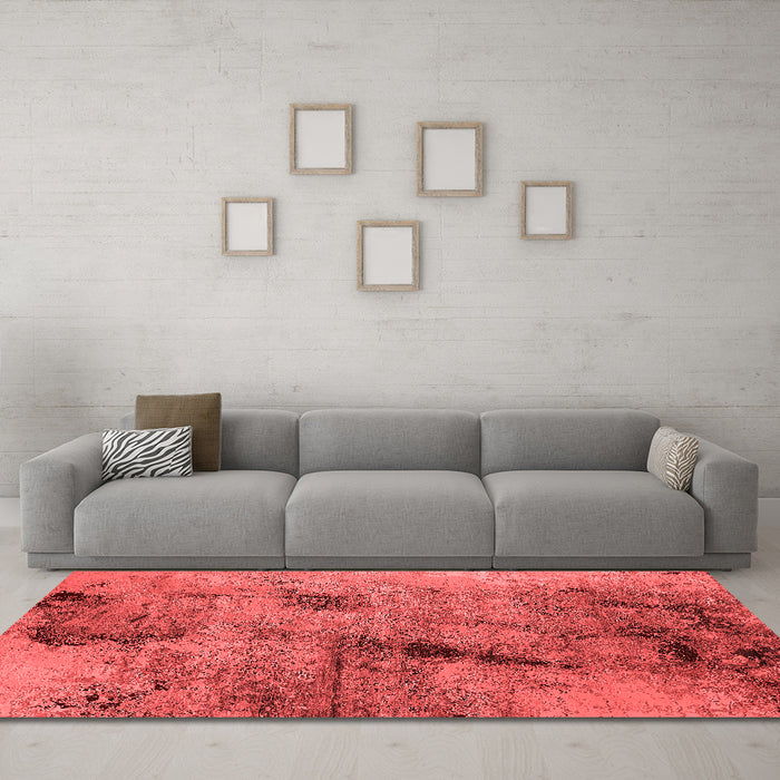 Industrial Red Washable Rugs