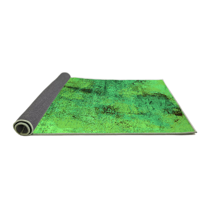 Sideview of Oriental Green Industrial Rug, urb2464grn