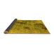 Sideview of Oriental Yellow Industrial Rug, urb2464yw