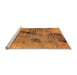 Sideview of Machine Washable Oriental Orange Industrial Area Rugs, wshurb2464org