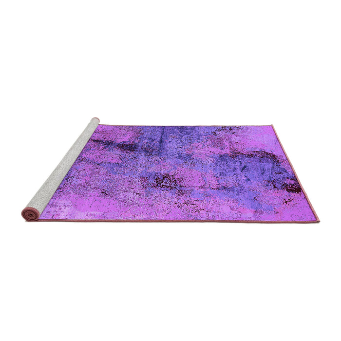 Sideview of Machine Washable Oriental Purple Industrial Area Rugs, wshurb2464pur