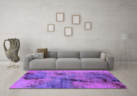 Machine Washable Oriental Purple Industrial Rug, wshurb2464pur