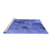 Sideview of Machine Washable Oriental Blue Industrial Rug, wshurb2464blu