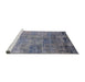 Sideview of Machine Washable Industrial Modern Purple Navy Blue Rug, wshurb2465