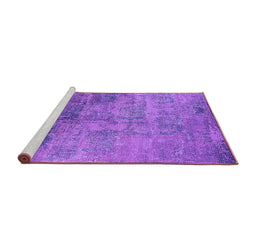 Sideview of Machine Washable Oriental Purple Industrial Area Rugs, wshurb2465pur