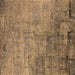 Square Oriental Brown Industrial Rug, urb2465brn