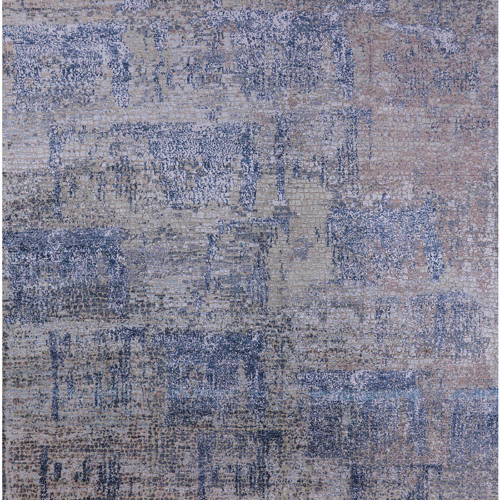 Machine Washable Industrial Modern Purple Navy Blue Rug, wshurb2465