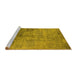 Sideview of Machine Washable Oriental Yellow Industrial Rug, wshurb2465yw