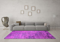 Machine Washable Oriental Pink Industrial Rug, wshurb2465pnk