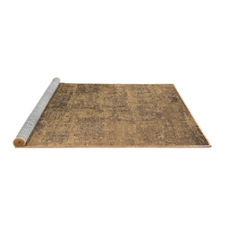 Sideview of Machine Washable Oriental Brown Industrial Rug, wshurb2465brn