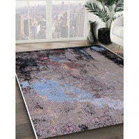 Mid-Century Modern Black Oriental Rug, urb2466