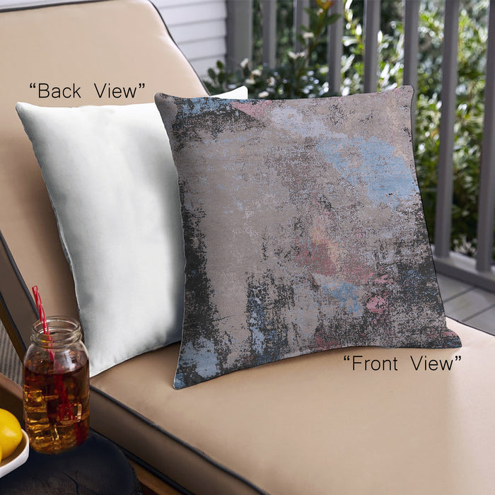 Front View of Mid-Century Modern Urban Square Black Throw Pillow, 18 inch by 18 inch, pwurb2466