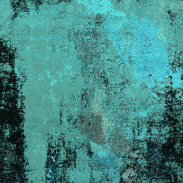 Oriental Turquoise Industrial Rug, urb2466turq