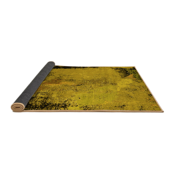 Sideview of Oriental Yellow Industrial Rug, urb2466yw