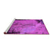 Sideview of Machine Washable Oriental Pink Industrial Rug, wshurb2466pnk