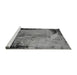 Sideview of Machine Washable Oriental Gray Industrial Rug, wshurb2466gry