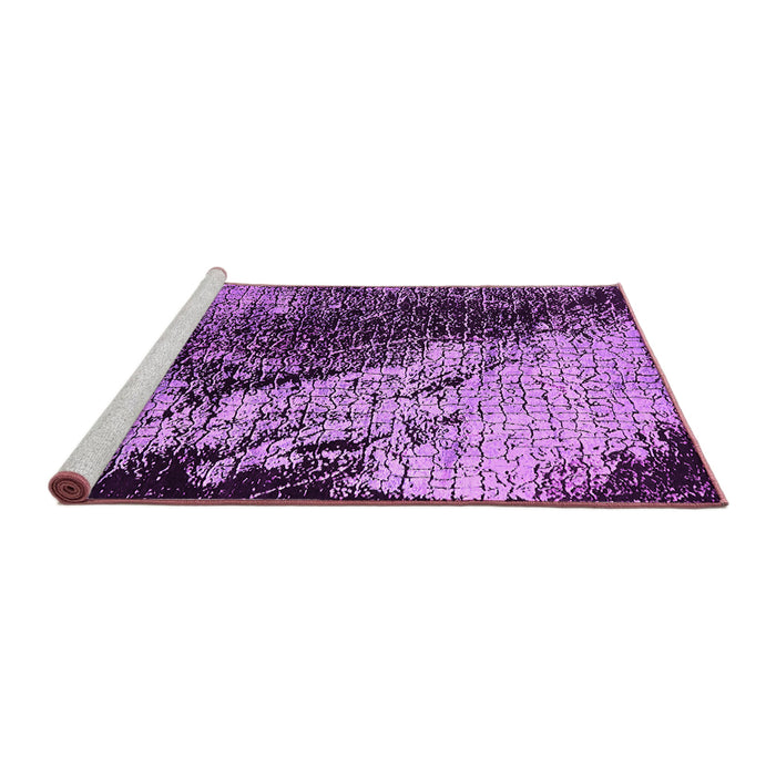 Sideview of Machine Washable Oriental Pink Industrial Rug, wshurb2467pnk