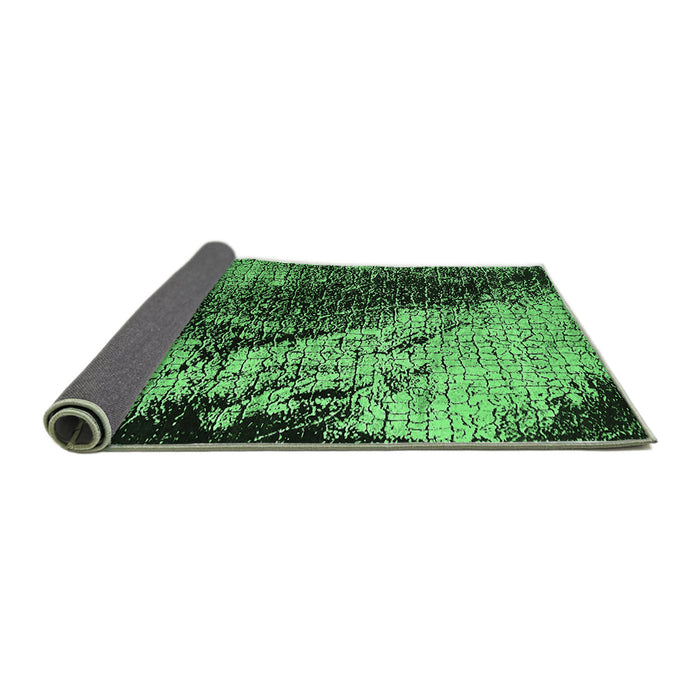 Sideview of Oriental Emerald Green Industrial Rug, urb2467emgrn