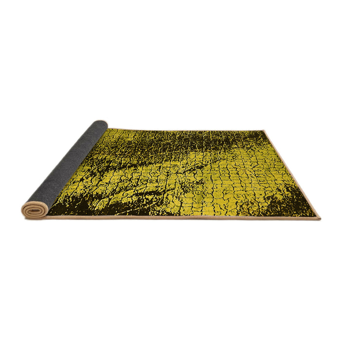 Sideview of Oriental Yellow Industrial Rug, urb2467yw