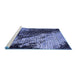 Sideview of Machine Washable Oriental Blue Industrial Rug, wshurb2467blu