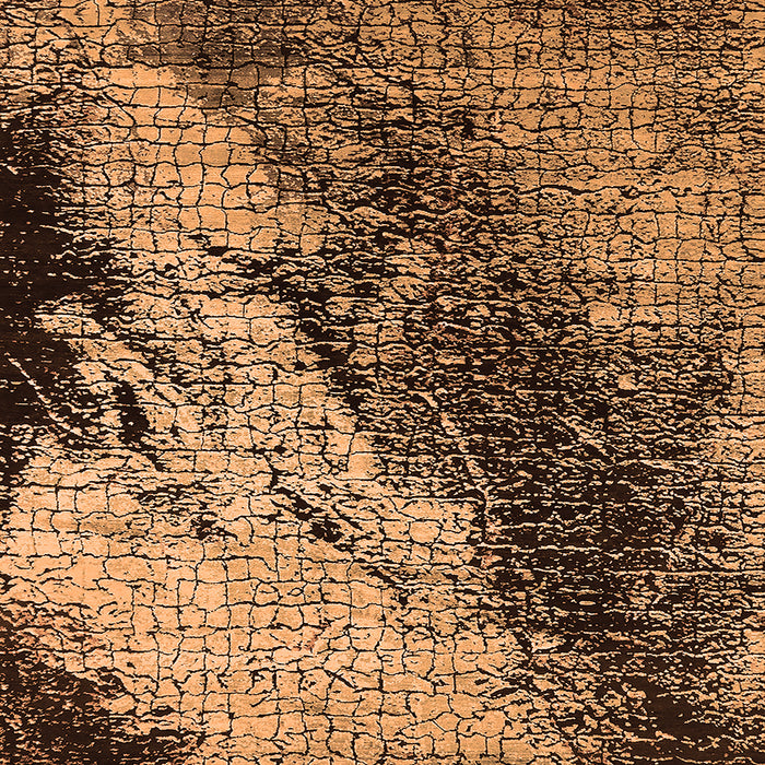 Square Oriental Orange Industrial Rug, urb2467org