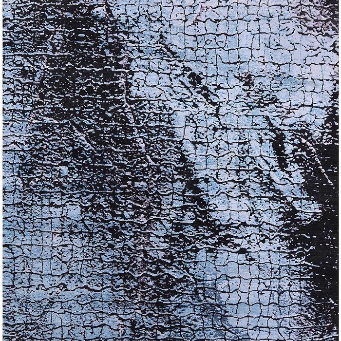 Mid-Century Modern Jeans Blue Oriental Rug, urb2467