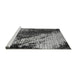 Sideview of Machine Washable Oriental Gray Industrial Rug, wshurb2467gry