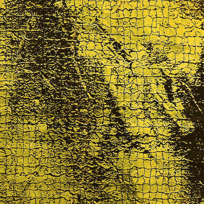 Machine Washable Oriental Yellow Industrial Rug, wshurb2467yw