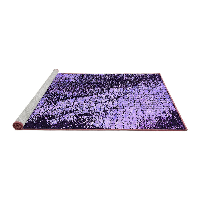 Sideview of Machine Washable Oriental Purple Industrial Area Rugs, wshurb2467pur