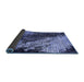 Sideview of Oriental Blue Industrial Rug, urb2467blu